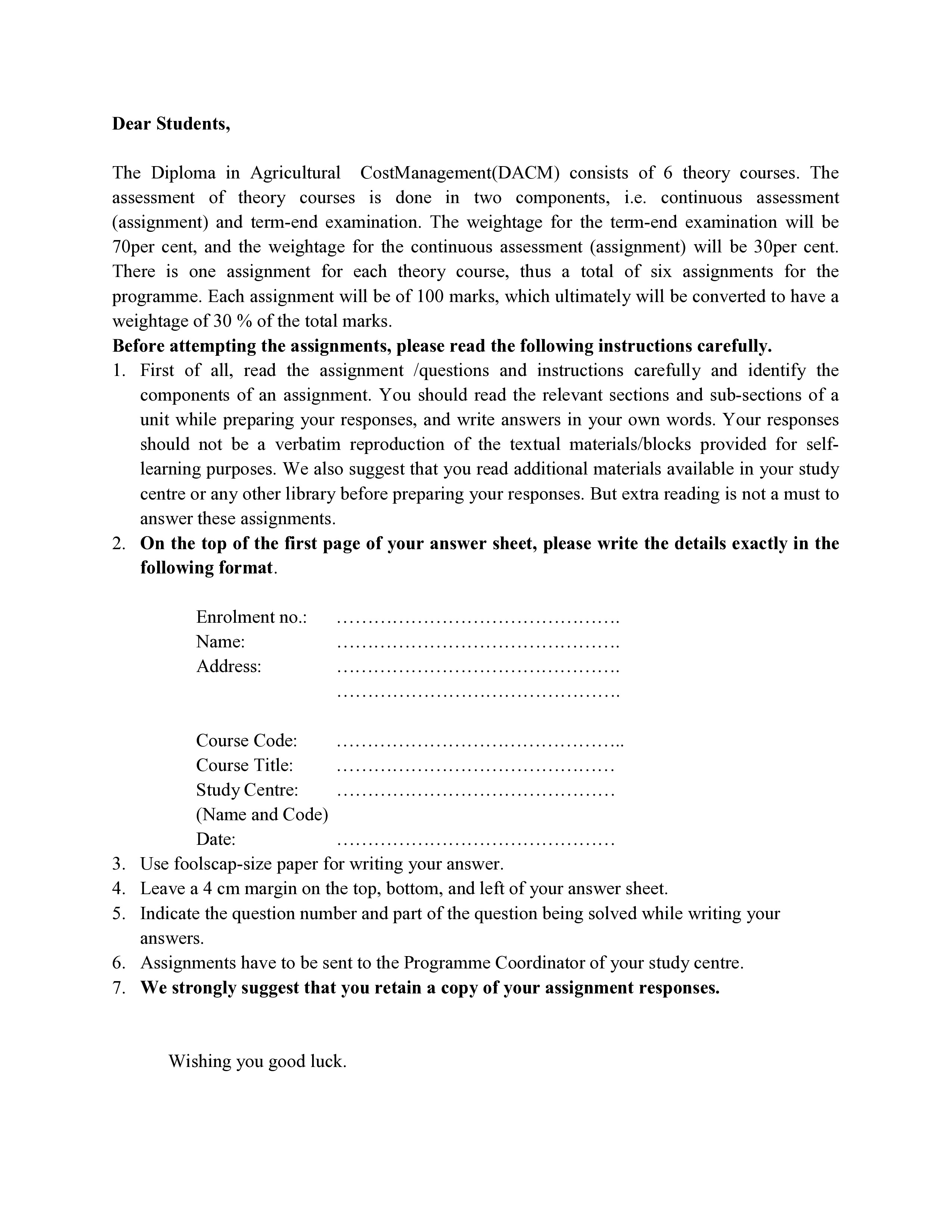 IGNOU BAM 002 Solved Assignment 2026-26 – Institutional Support For Agricultural Development (English) | IGNOU Students Portal