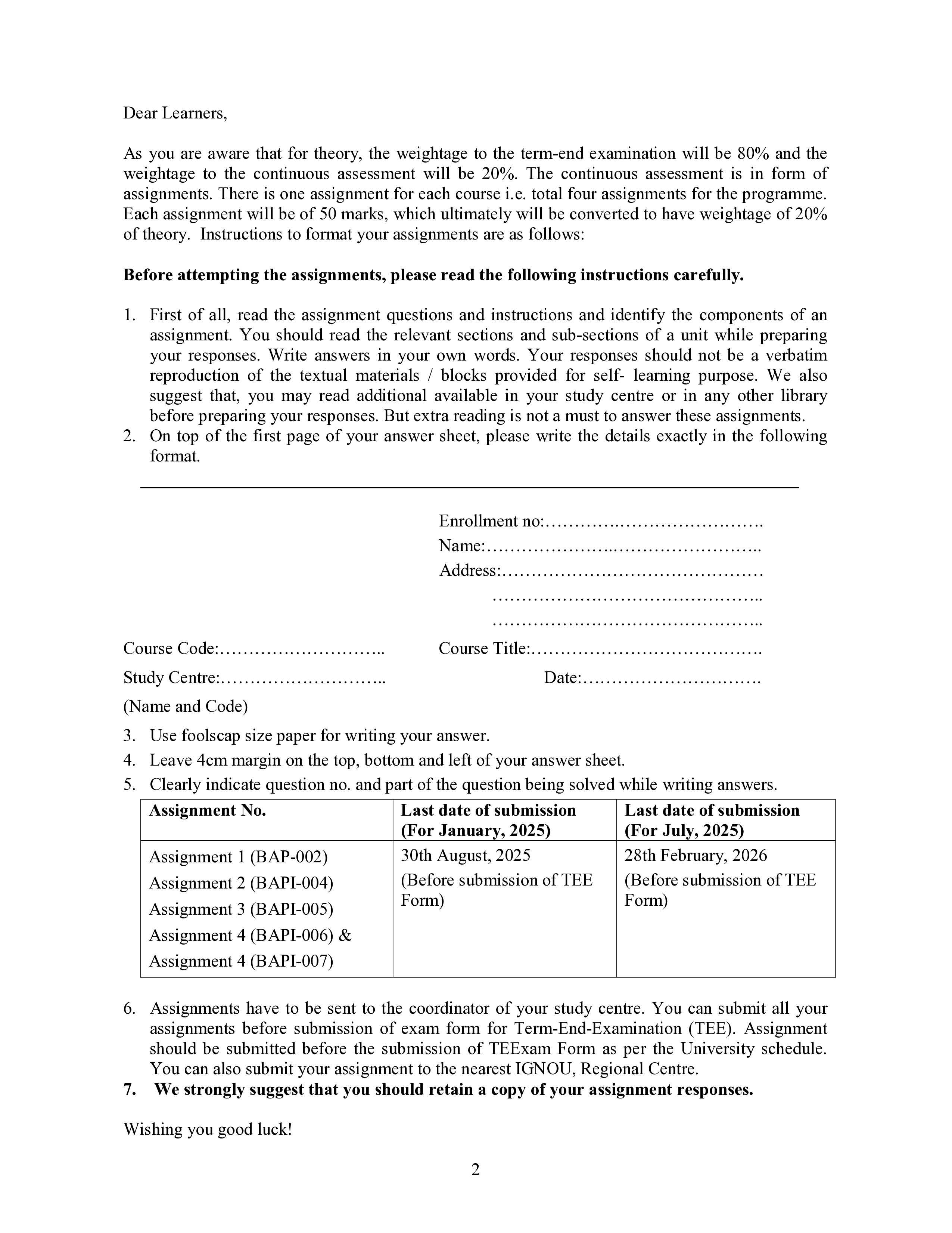 IGNOU BAPI 005 Solved Assignment 2025-25 – Production Technology of Vegetables Crops (English) | IGNOU Students Portal
