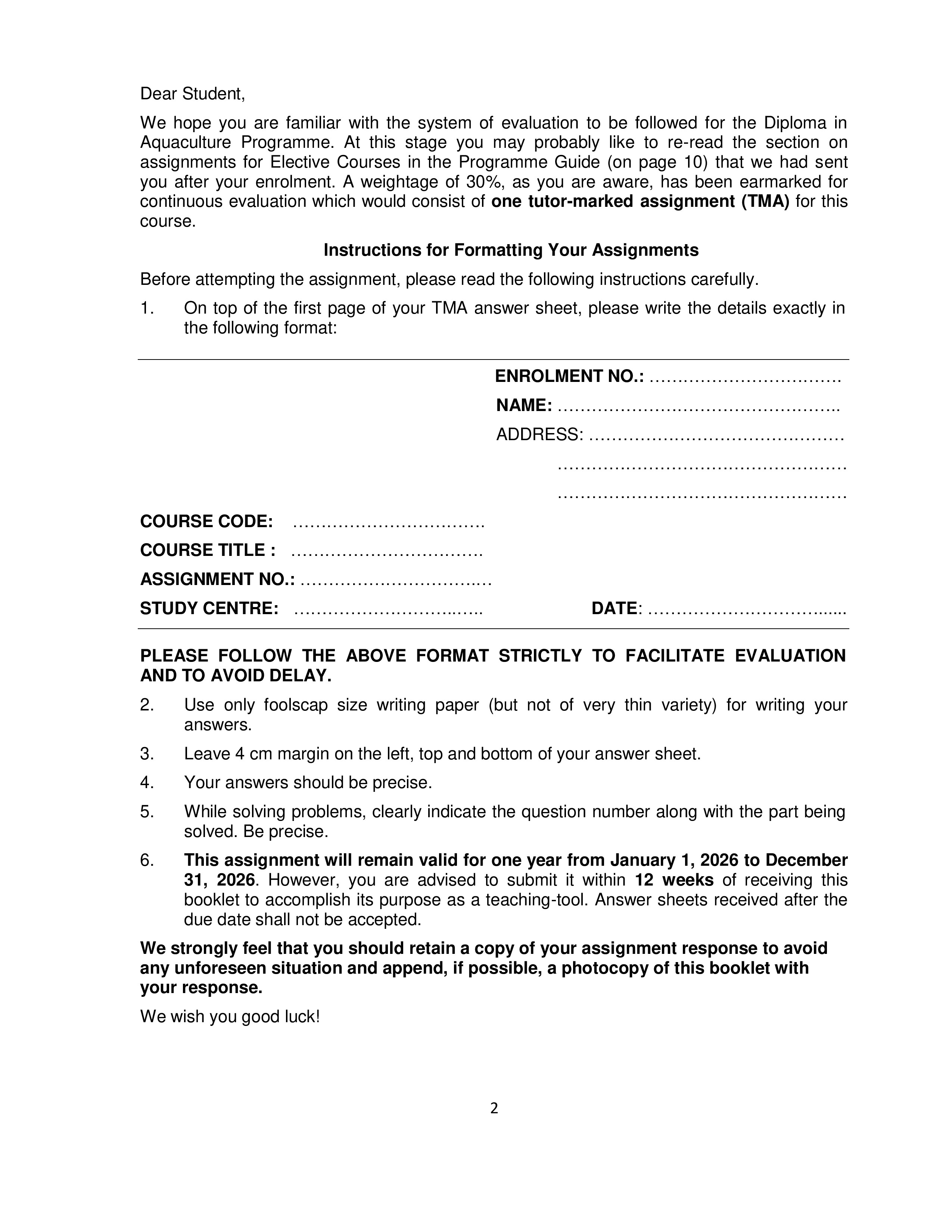 IGNOU BAQ 003 Solved Assignment 2026-26 – Coastal Aquaculture (English) | IGNOU Students Portal