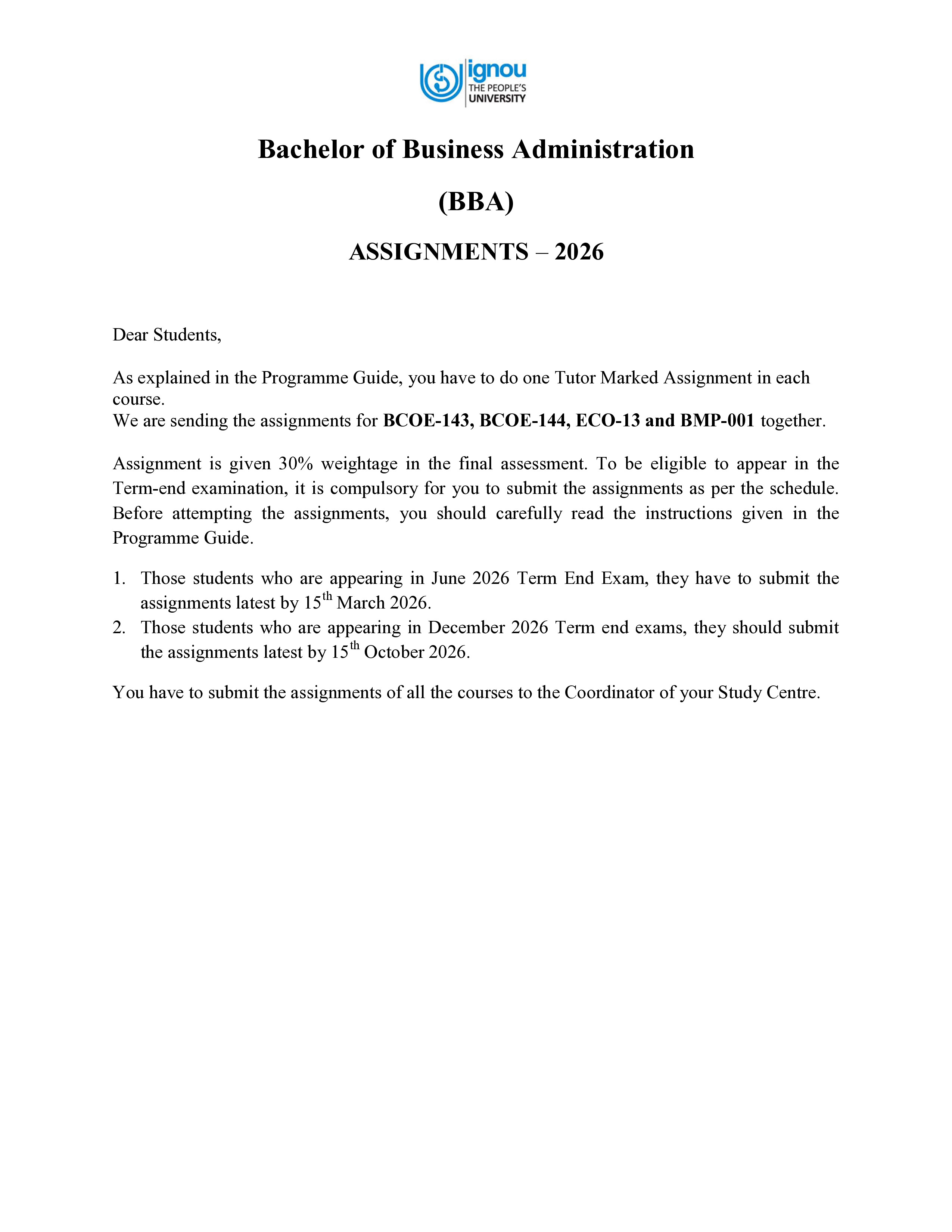 IGNOU BCOE 144 Handwritten Hardcopy Assignment 2026-26 (English Medium)