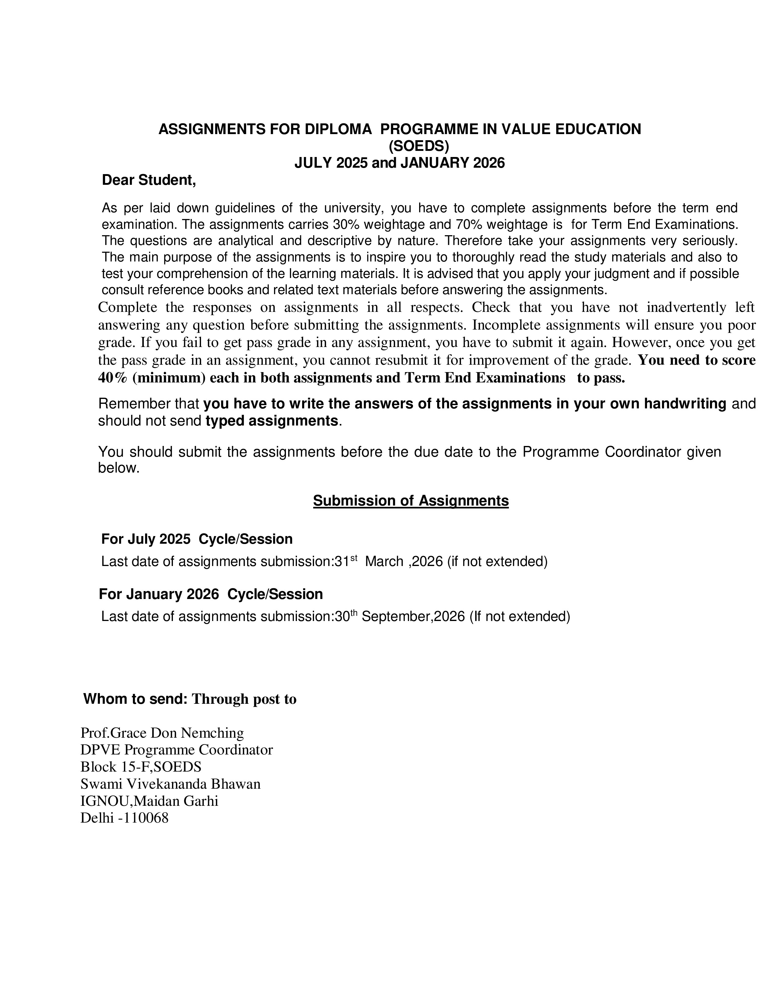 IGNOU BEDS 101 Solved Assignment 2025-2026 – Concepts and Dynamics of Human Values (English) | IGNOU Students Portal