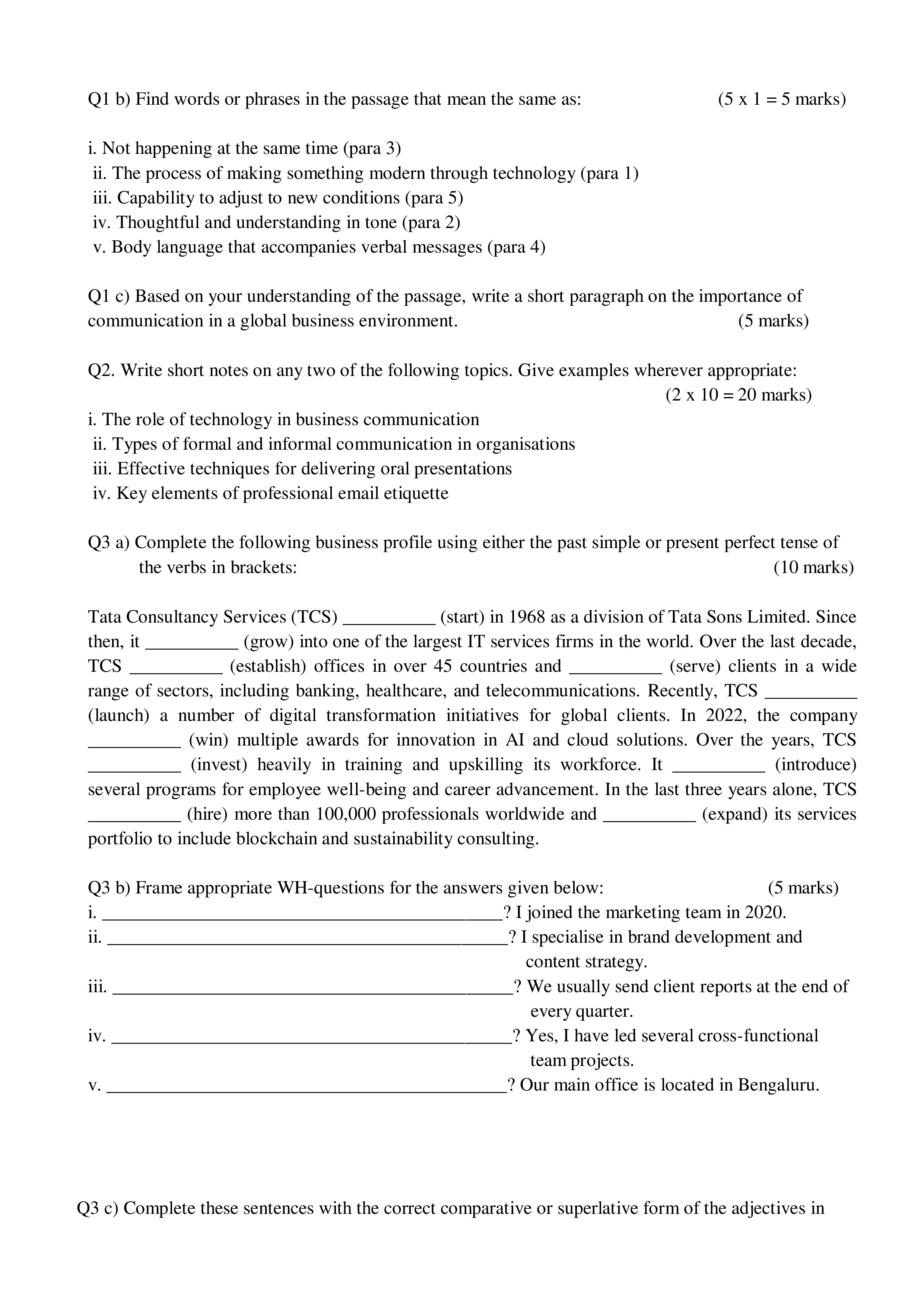 IGNOU BEDS 186 Solved Assignment 2025-2026 – Business Communication (English) | IGNOU Students Portal