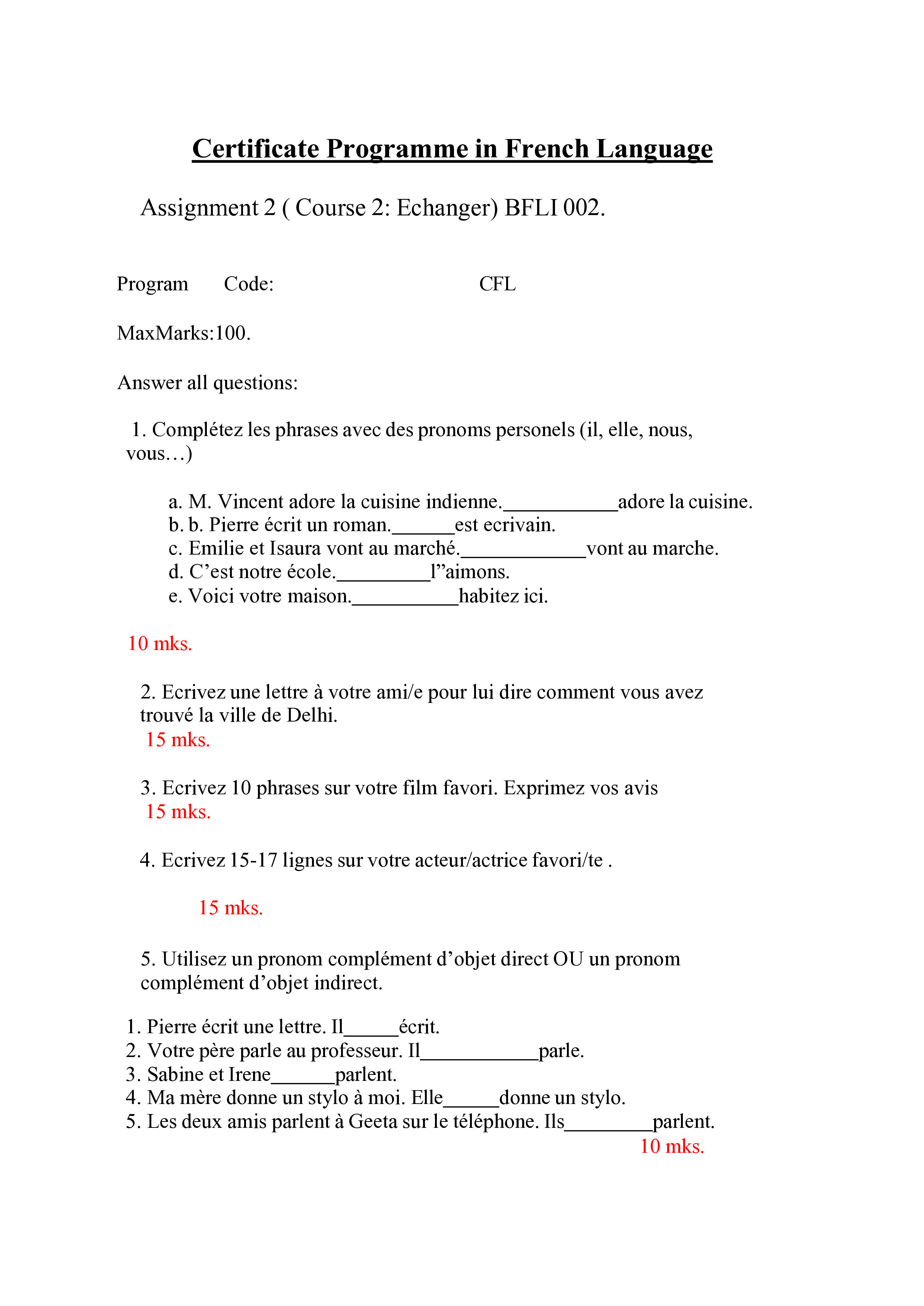 IGNOU BFLI 002 Solved Assignment 2026-26 – (English) | IGNOU Students Portal
