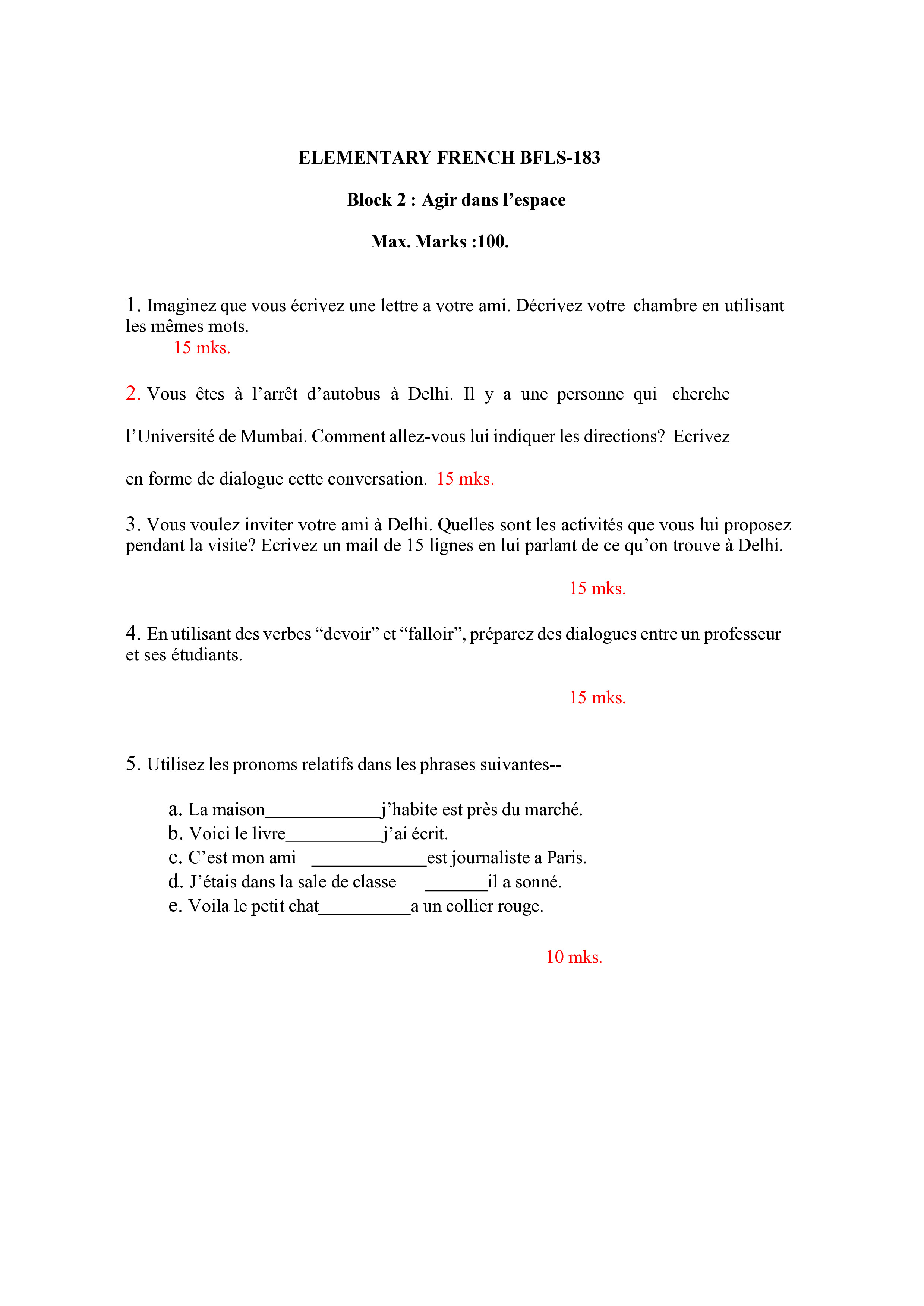 IGNOU BFLS 183 Solved Assignment 2026-26 – Elementary French (English) | IGNOU Students Portal