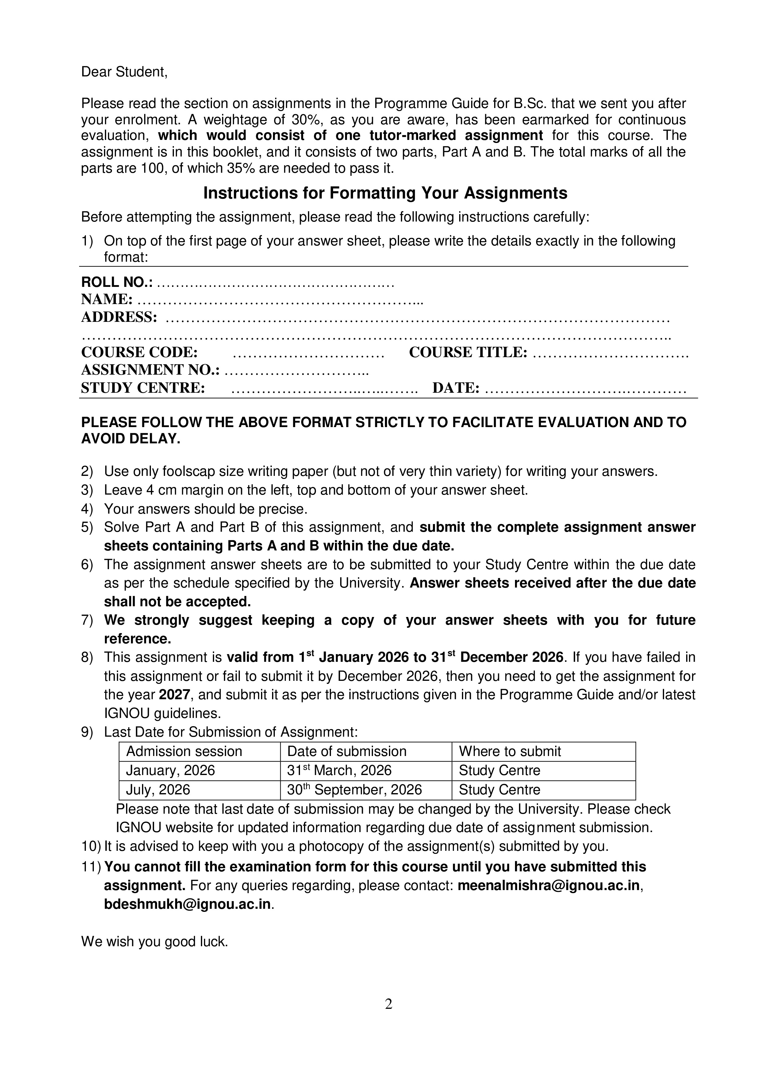 IGNOU BGYCT 133 Solved Assignment 2026-26 – Crystallography, Mineralogy and Economic Geology (English) | IGNOU Students Portal