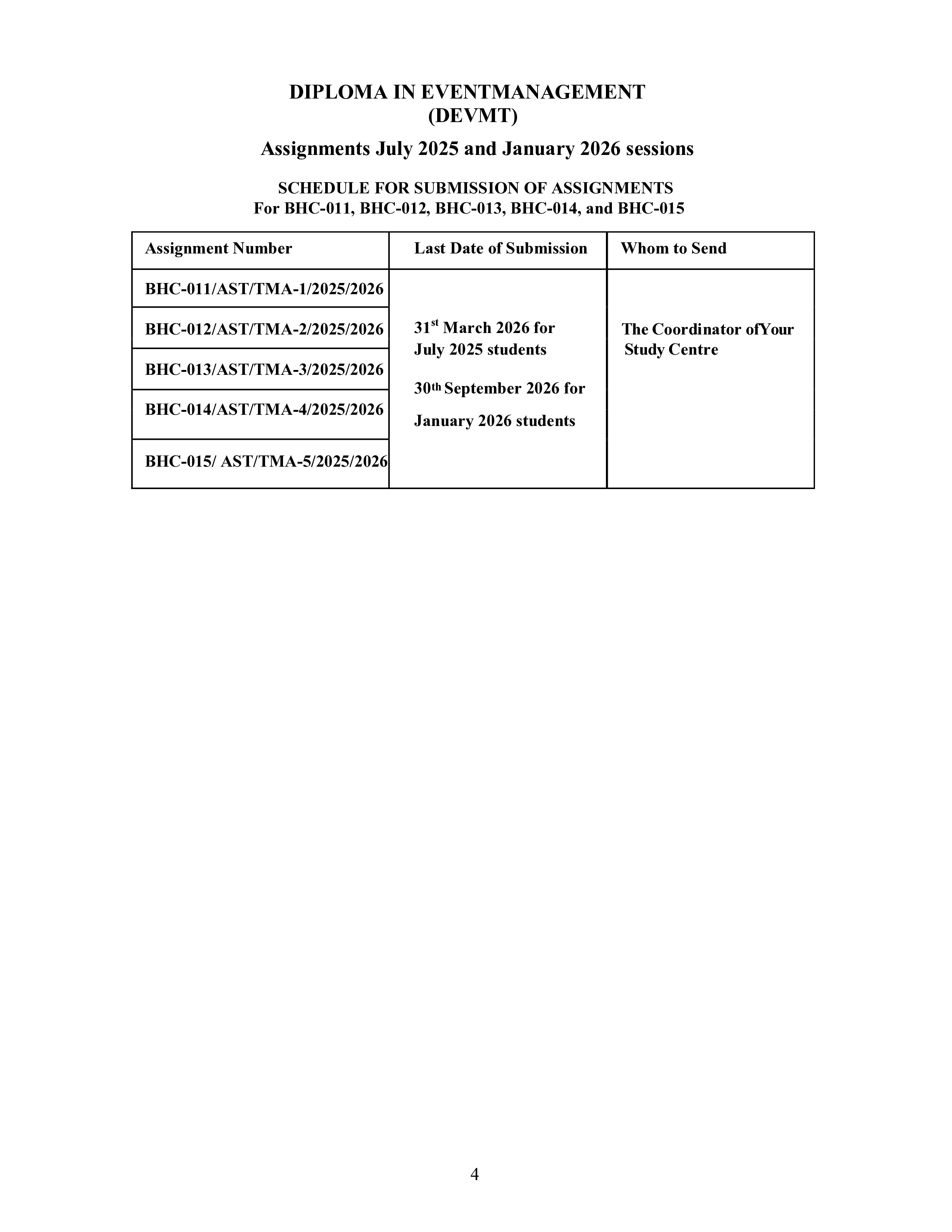 IGNOU BHC 012 Solved Assignment 2025-2026 – Event Planning (English) | IGNOU Students Portal