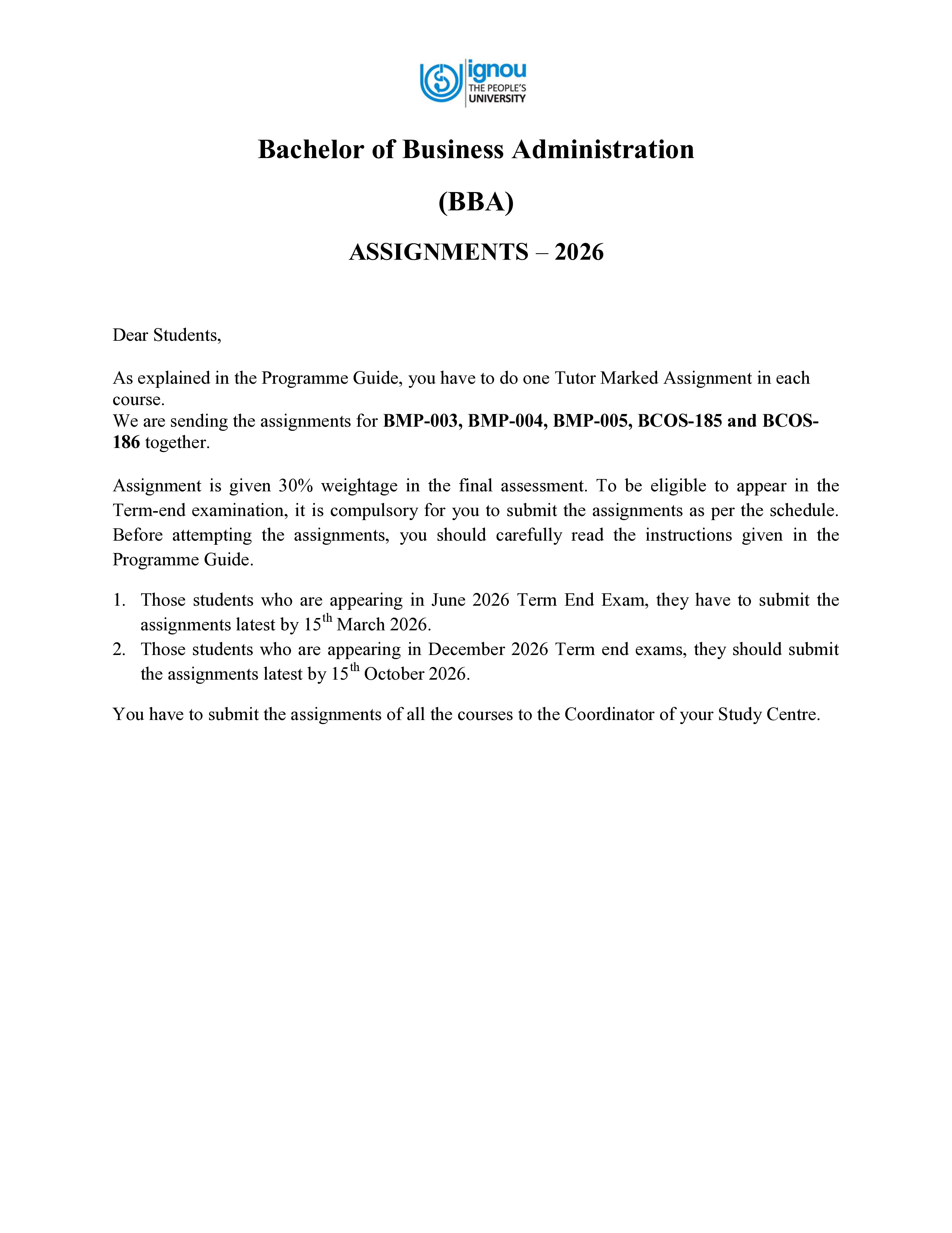 IGNOU BMP 004 Solved Assignment 2026-26 – Strategic Management (English) | IGNOU Students Portal