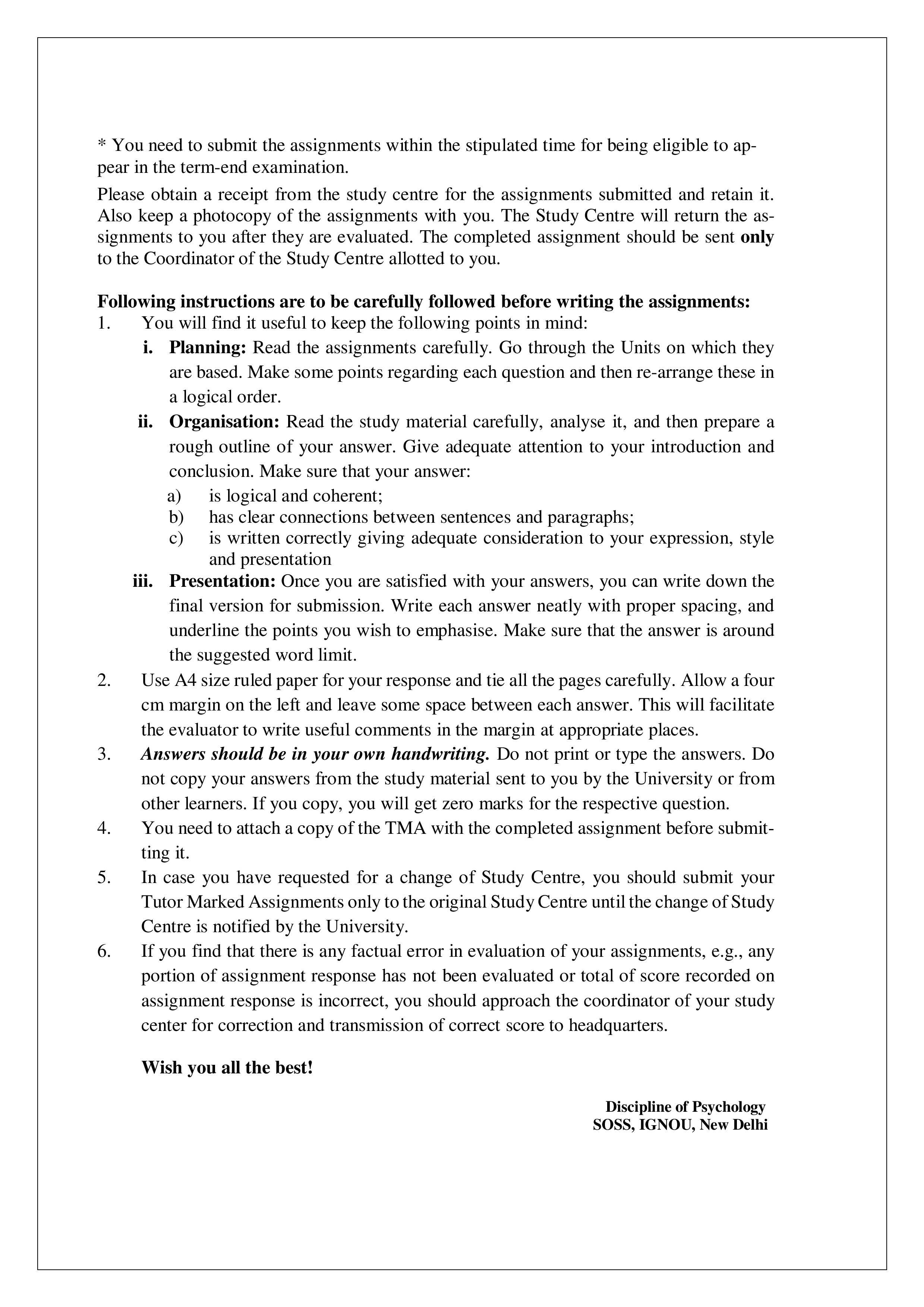 IGNOU BPCG 173 Solved Assignment 2025-2026 – Psychology for Health and Well being (English) | IGNOU Students Portal