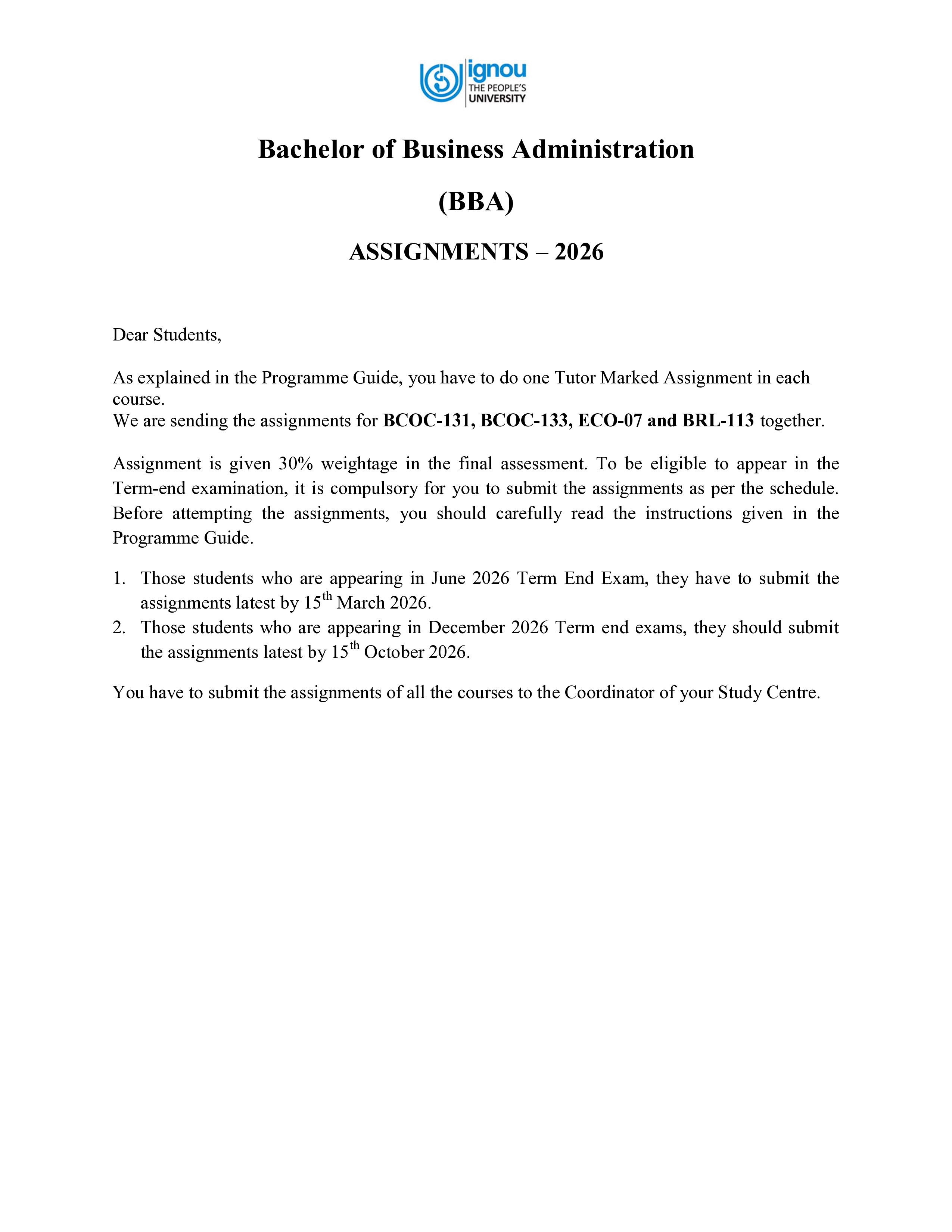 IGNOU BRL 113 Solved Assignment 2026-26 – Business Ethics (English) | IGNOU Students Portal
