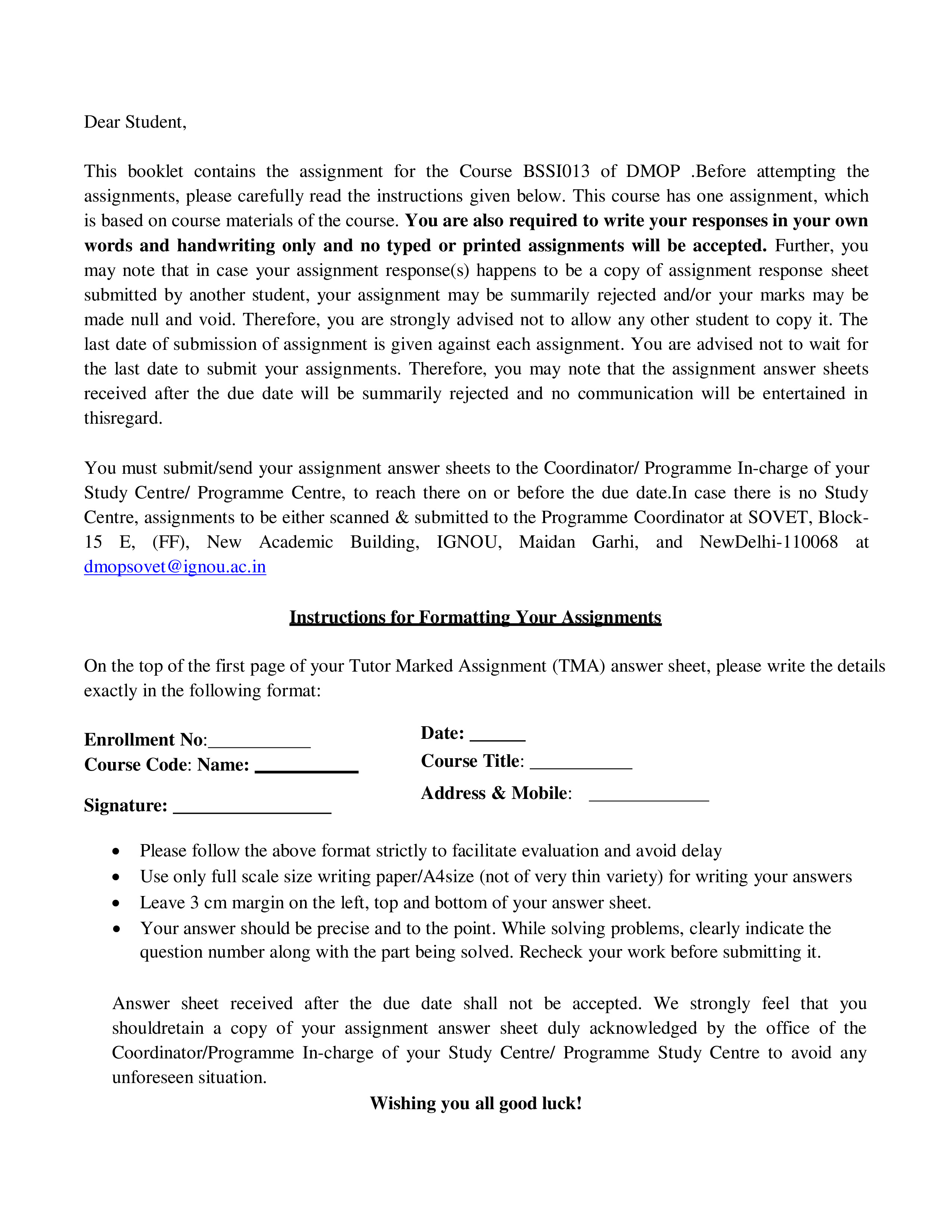 IGNOU BSSI 013 Solved Assignment 2026-26 – Secretarial Practice (English) | IGNOU Students Portal