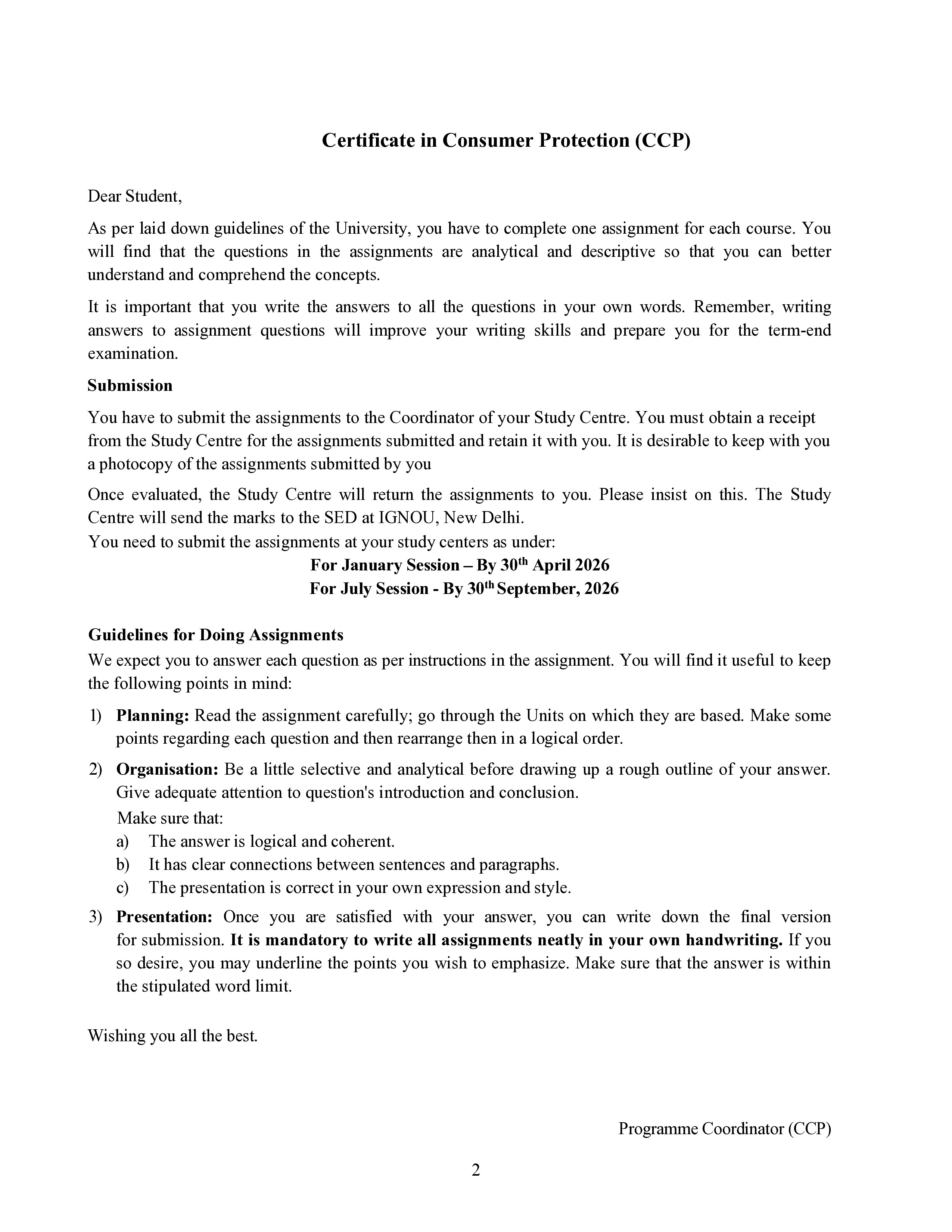 IGNOU CPI 103 Solved Assignment 2026-26 – Consumer Protection Issues (English) | IGNOU Students Portal