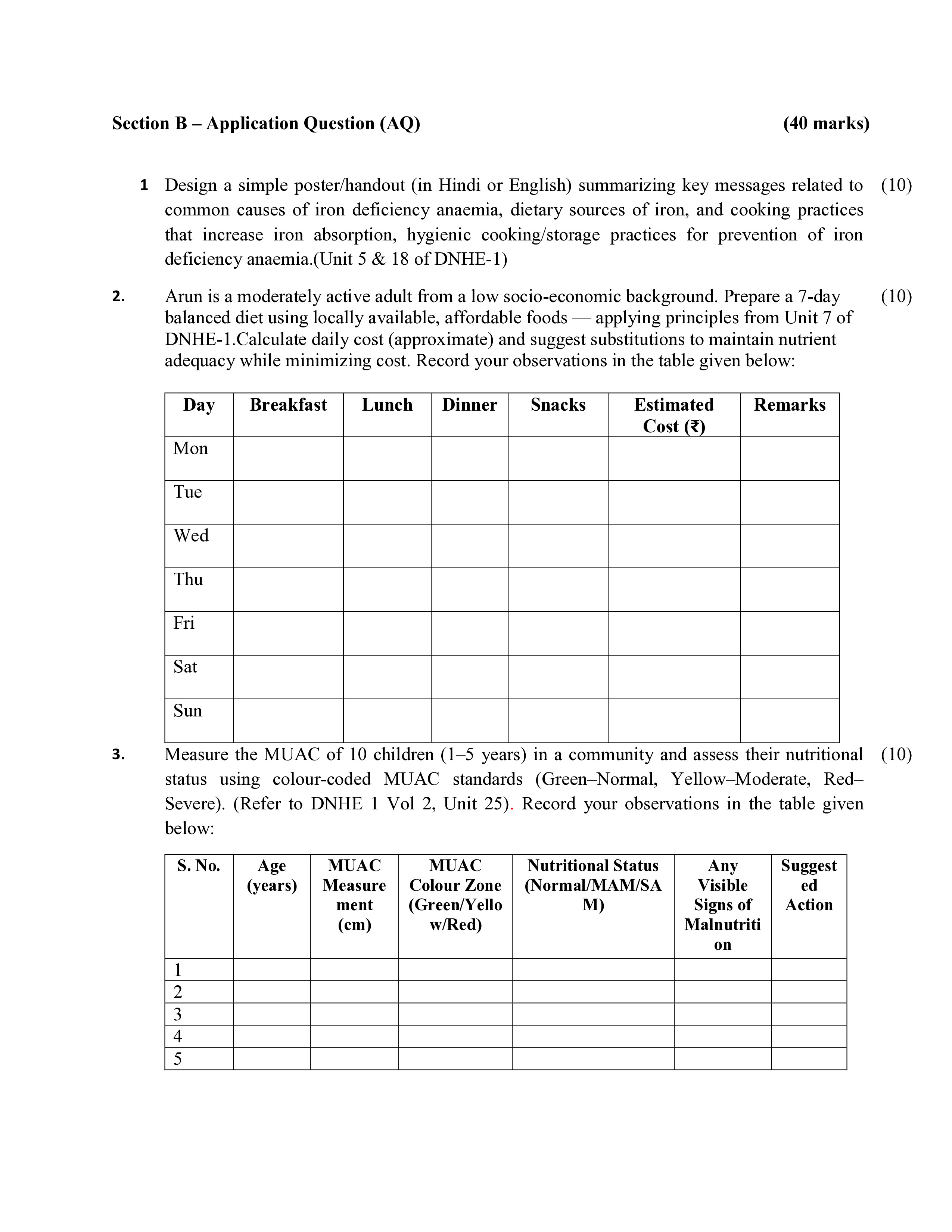 IGNOU DNHE 001 Solved Assignment 2025-2026 – Nutrition for the Community (English) | IGNOU Students Portal