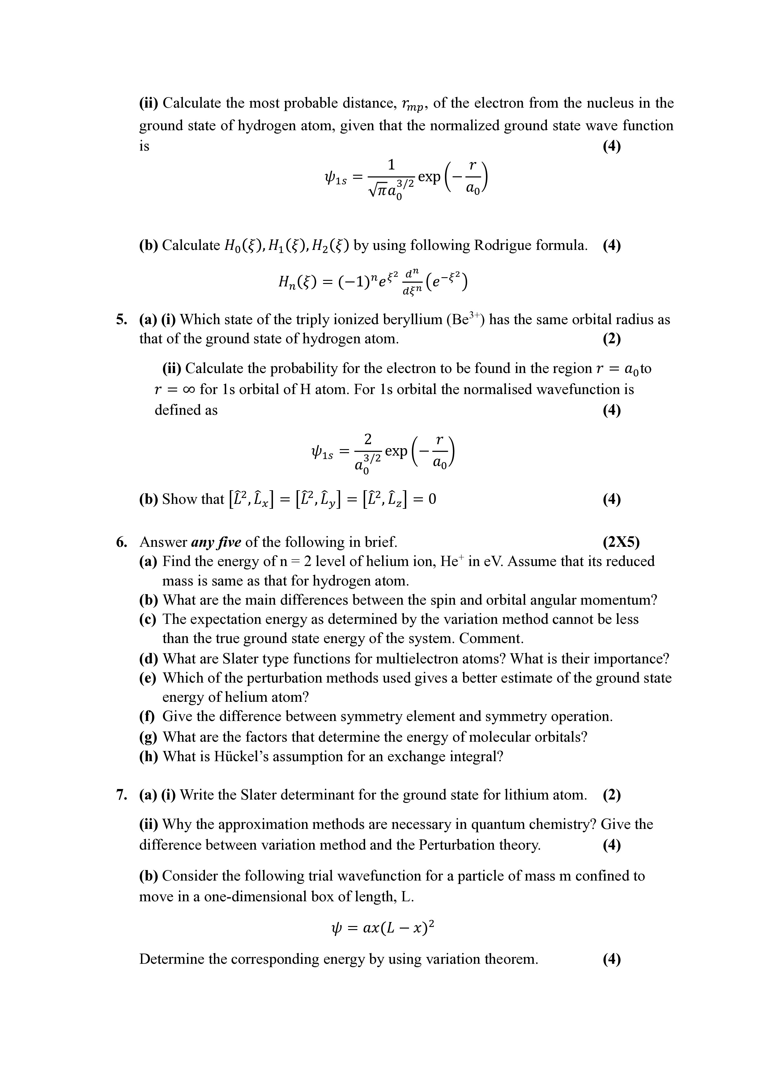 IGNOU MCH 018 Solved Assignment 2025-25 – Quantum Chemistry and Group Theory (English) | IGNOU Students Portal