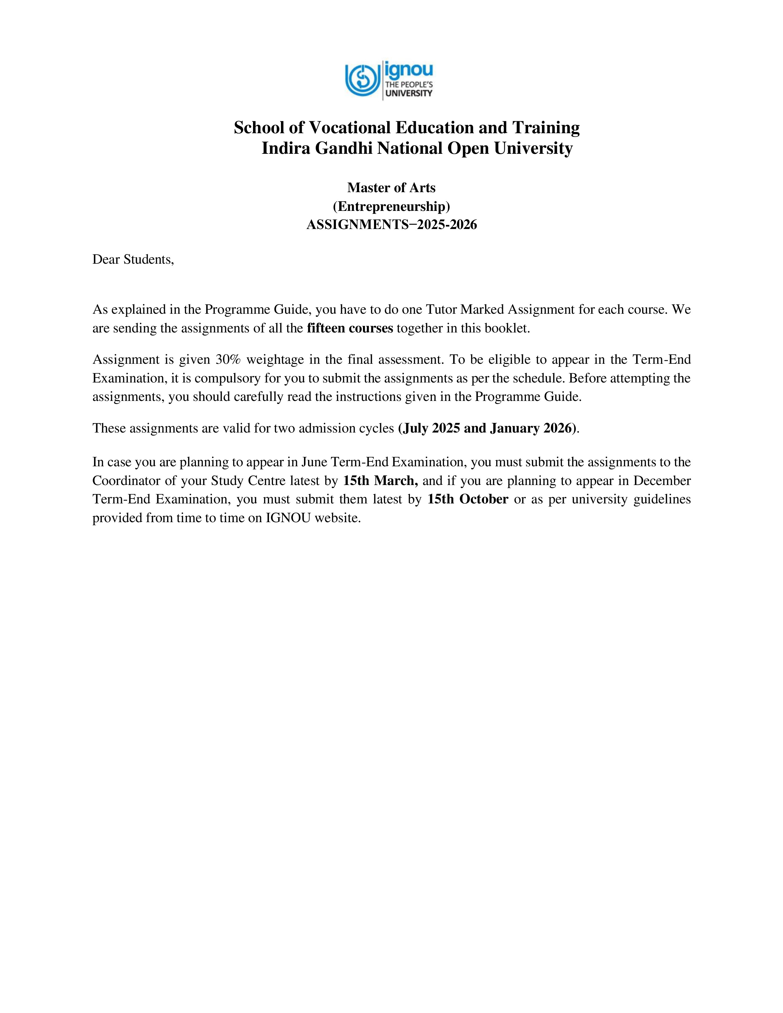 IGNOU MER 005 Solved Assignment 2025-2026 – Intellectual Property Rights and Technology Commercialsation (English) | IGNOU Students Portal
