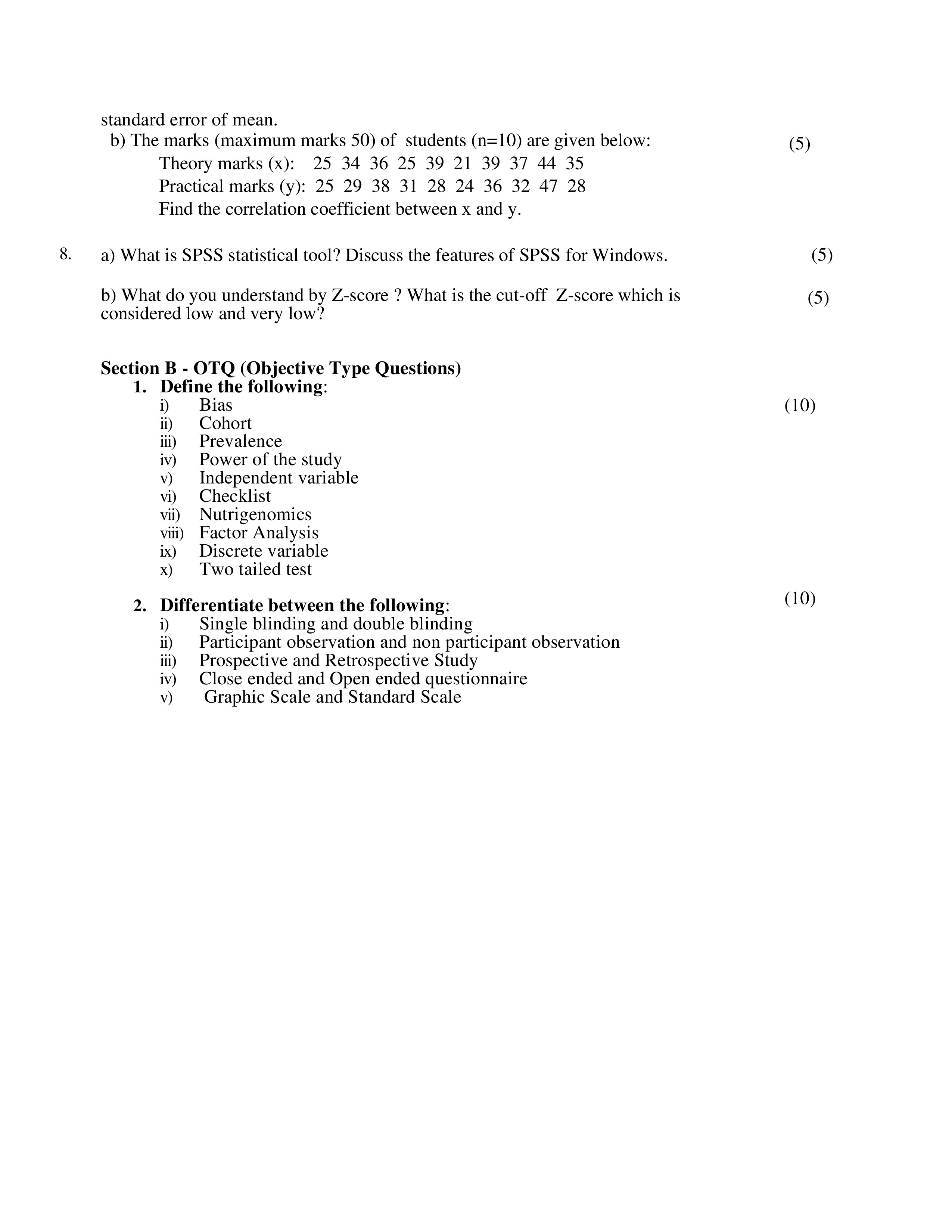 IGNOU MFN 009 Solved Assignment 2025-25 – Research Methods and Biostatistics (English) | IGNOU Students Portal