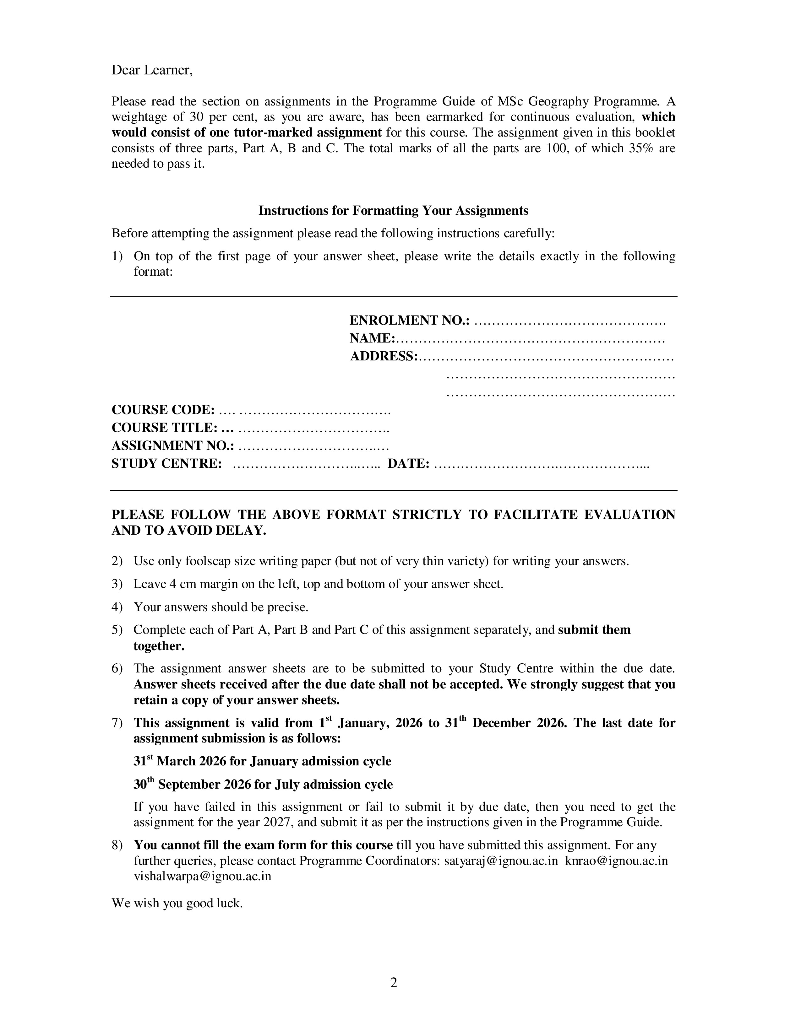 IGNOU MGG 007 Solved Assignment 2026-26 – Environmental Geography (English) | IGNOU Students Portal