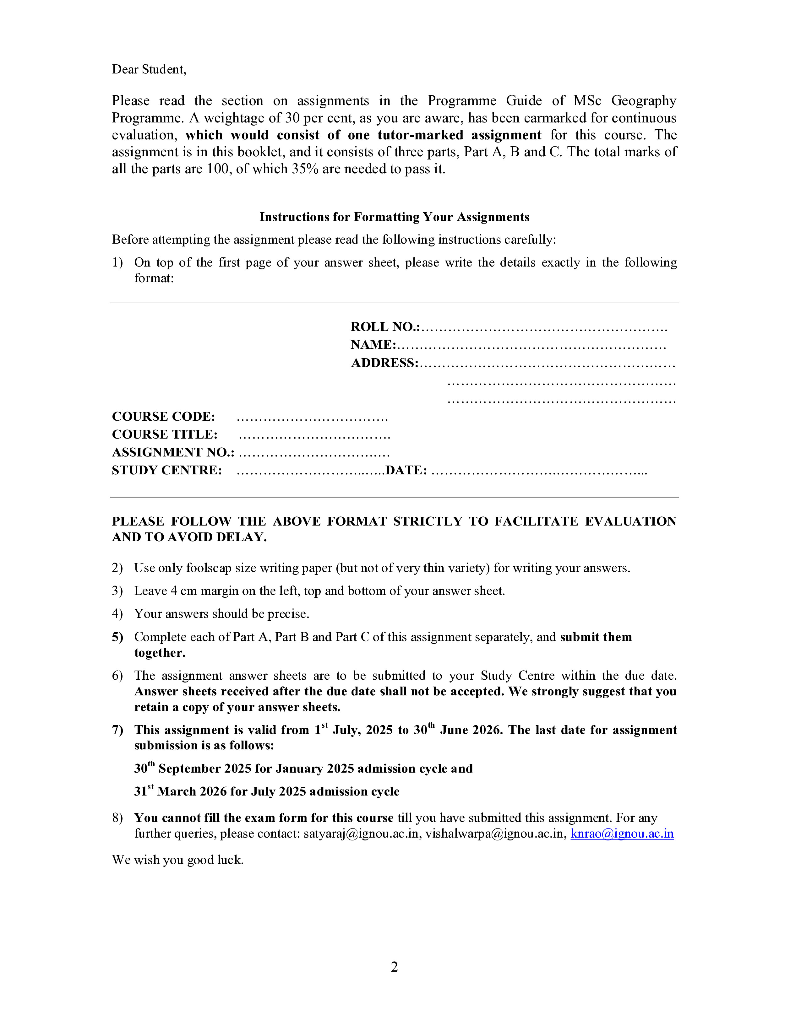 IGNOU MGG 008 Solved Assignment 2025-2026 – Advances in Geographical Thought (English) | IGNOU Students Portal