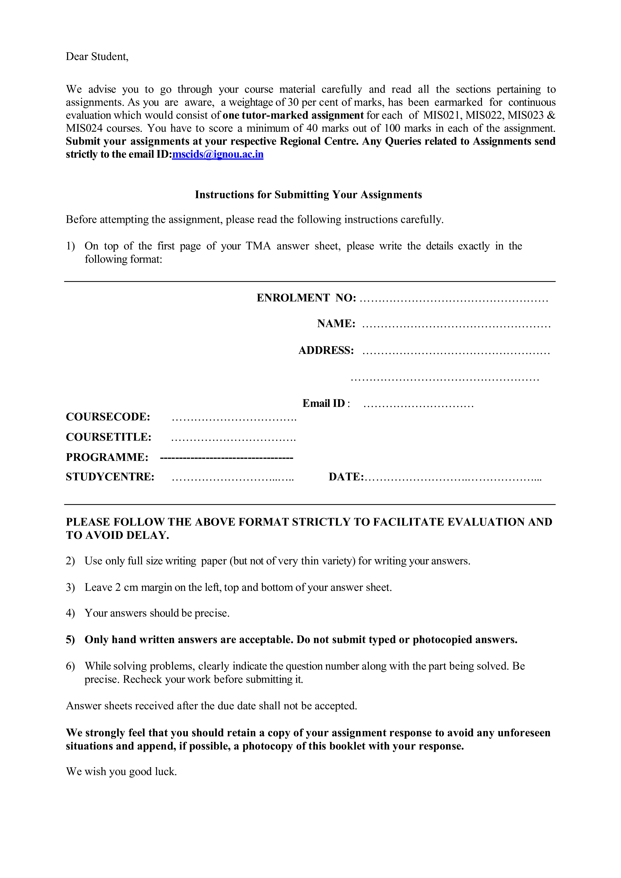 IGNOU MIS 024 Solved Assignment 2025-25 – Mechanical and Electrical Safety Management (English) | IGNOU Students Portal