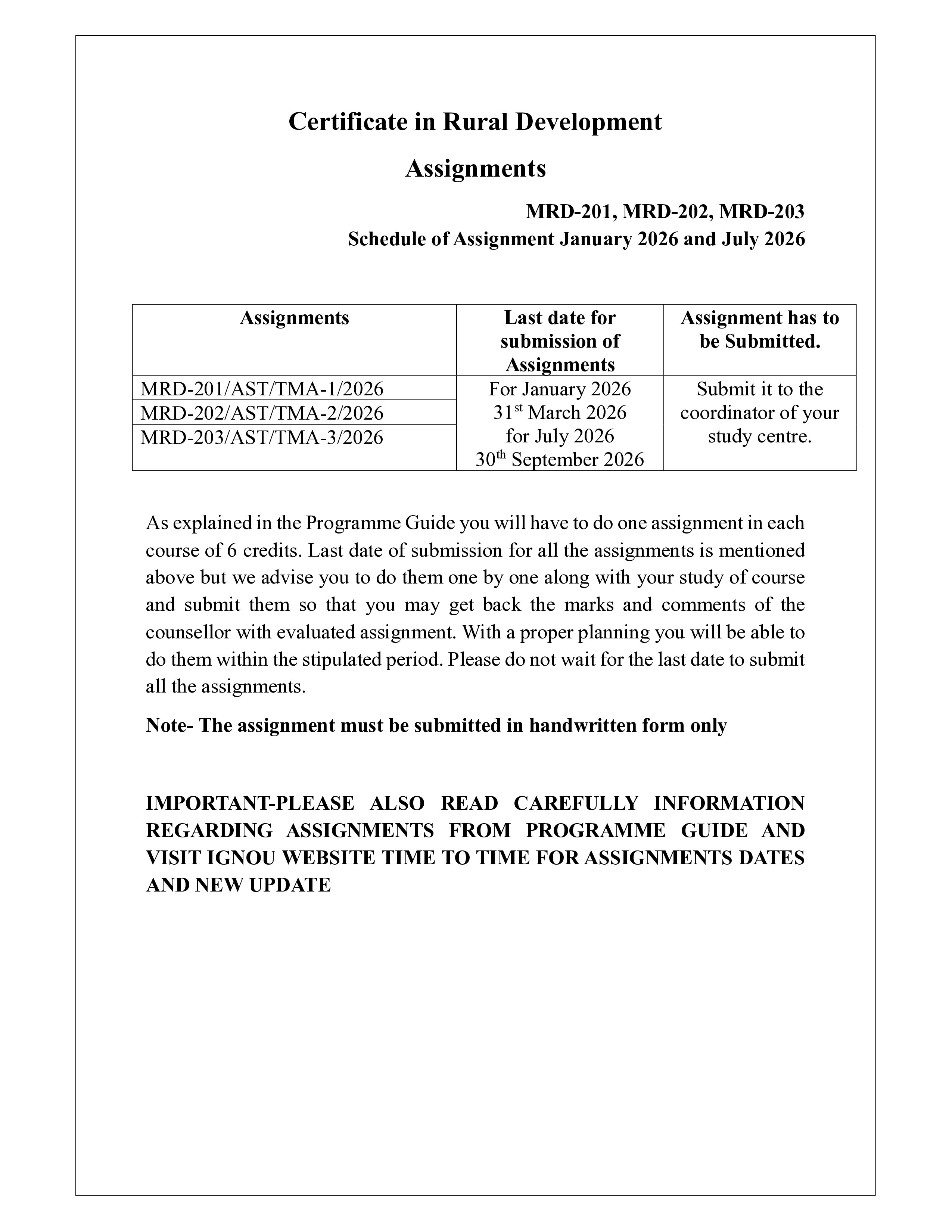 IGNOU MRD 201 Solved Assignment 2026-26 – গ্রামীণ উন্নয়ন : ভারতীয় প্রসঙ্গ (English) | IGNOU Students Portal