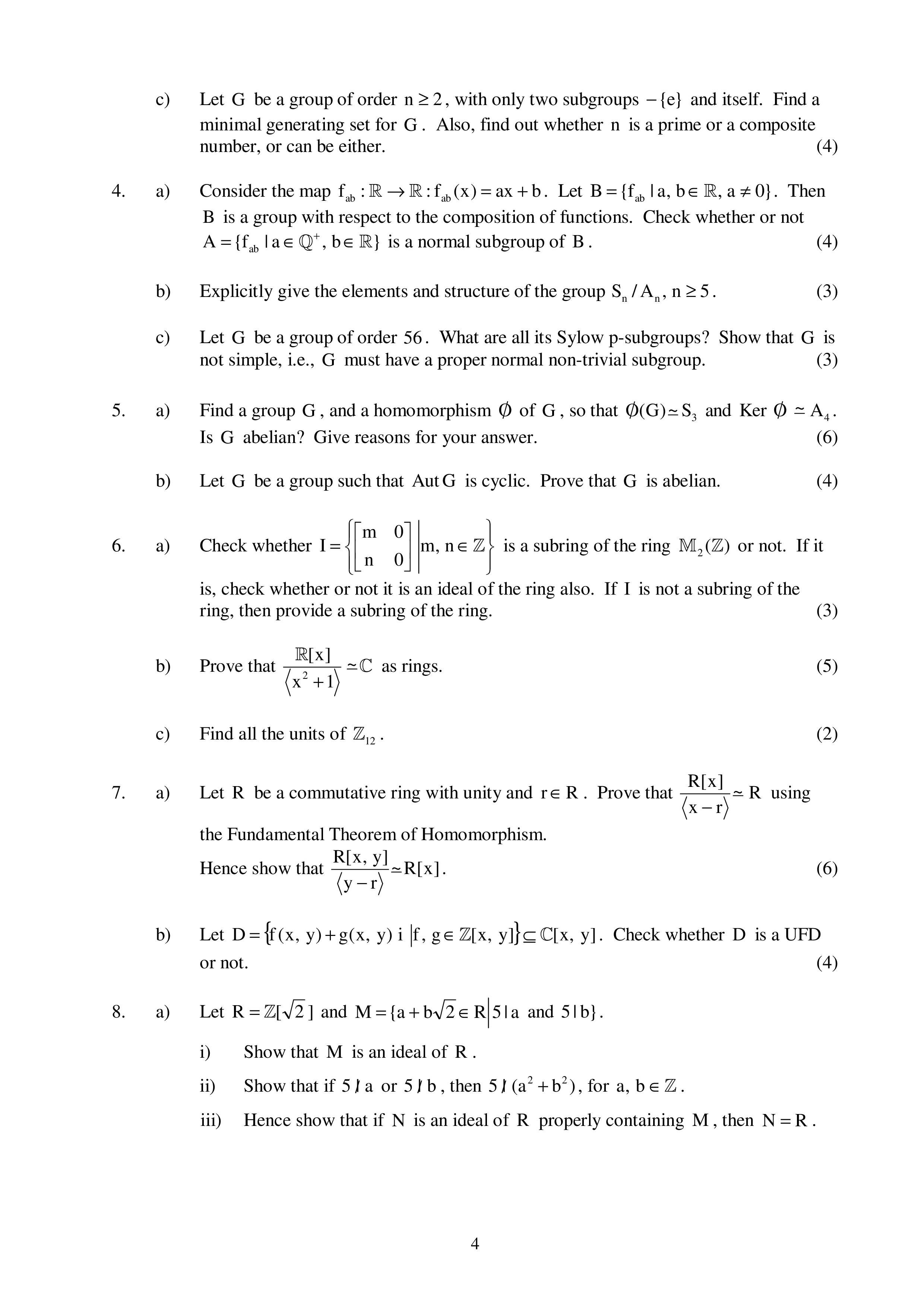 IGNOU MTE 006 Solved Assignment 2026-26 – Abstract Algebra (English) | IGNOU Students Portal